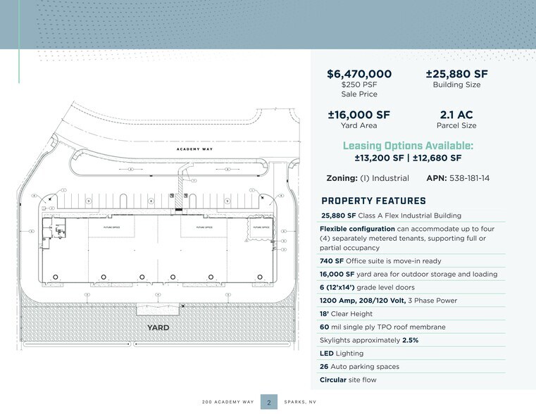 More Photos Of 200 Academy Way, Sparks Industrial For Sale