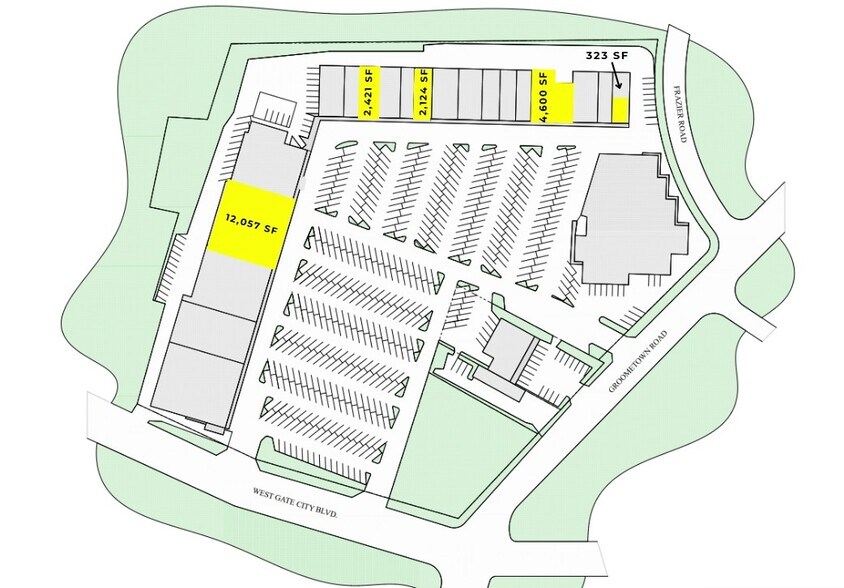 More Photos Of 4605-4619 W Gate City Blvd, Greensboro General Retail For Lease