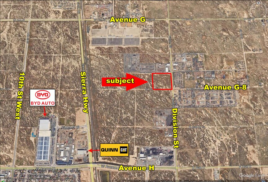 Primary Photo Of Division Street @ Avenue G-8, Lancaster Land For Sale