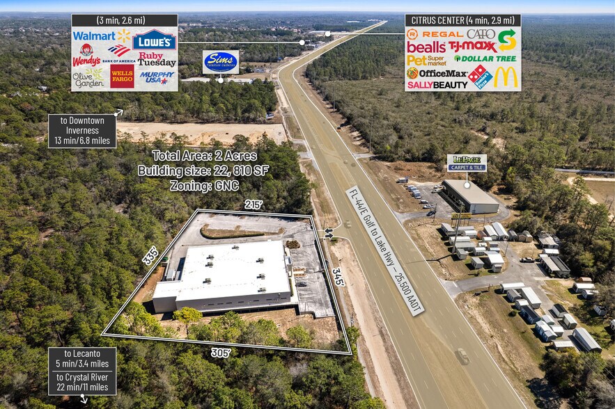 More Photos Of 97 W Gulf To Lake Hwy, Lecanto Freestanding For Sale