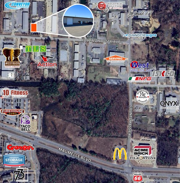 More Photos Of 21 Collins Industrial Pl, North Little Rock Flex For Lease