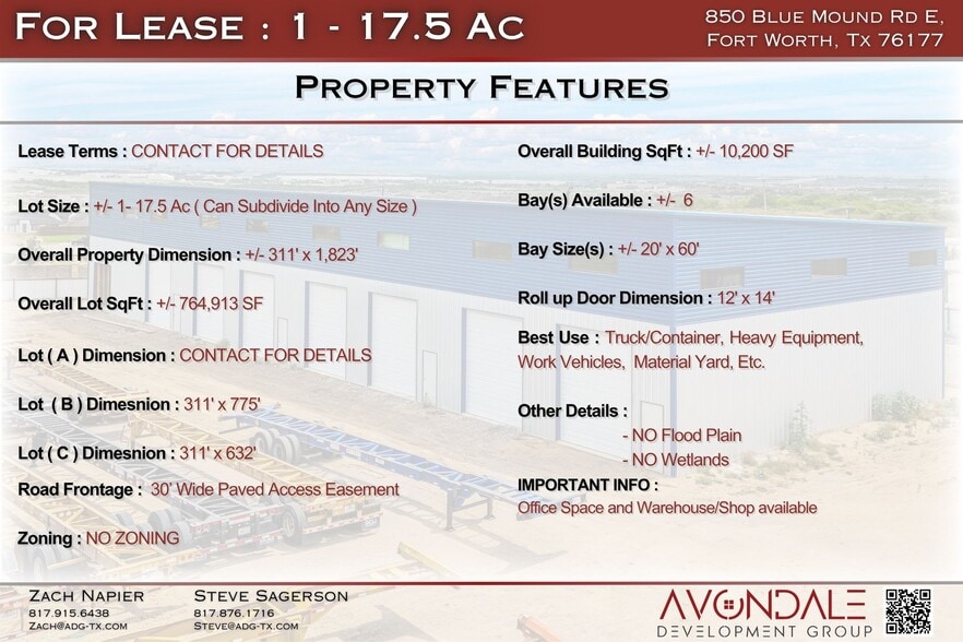 More Photos Of 850 Blue Mound Rd W, Haslet Industrial For Lease