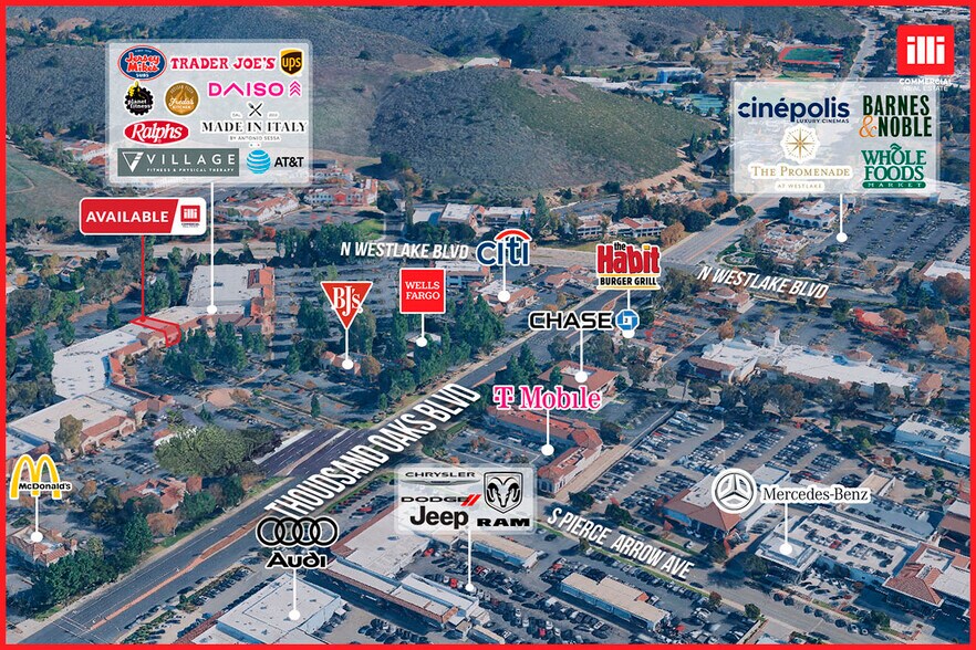 Primary Photo Of 3825-3963 E Thousand Oaks Blvd, Westlake Village General Retail For Lease