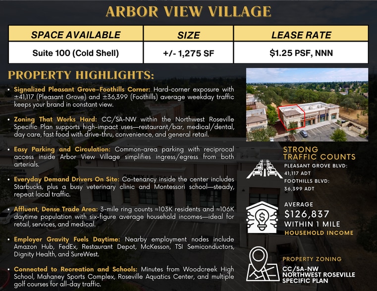More Photos Of 1257 Pleasant Grove, Roseville Freestanding For Lease