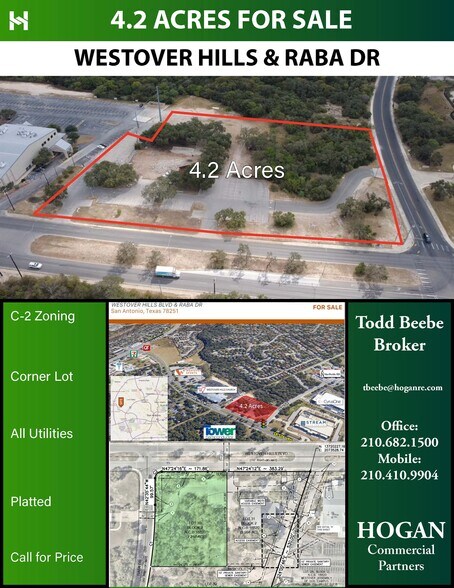 Primary Photo Of 9340 Westover Hills Blvd, San Antonio Land For Sale