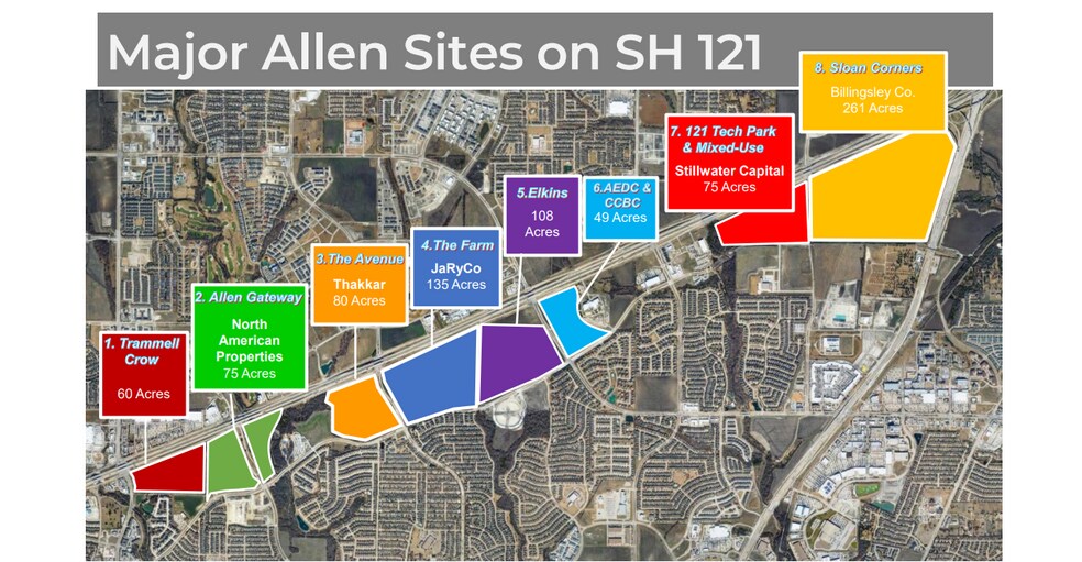 More Photos Of Sam Rayburn Tollway (SH-121) & Exchange Parkway, Allen Land For Sale