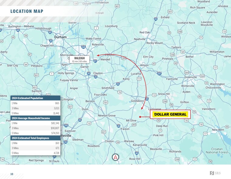 NEC. Indian Springs Road and Emmaus Church Road, Dudley, NC 28333