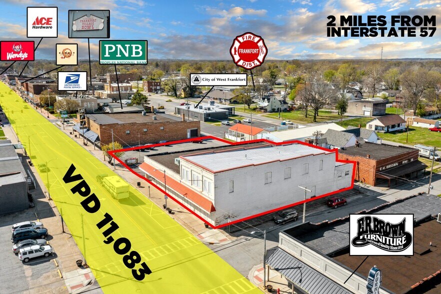 More Photos Of 327 E Main St, West Frankfort Freestanding For Lease