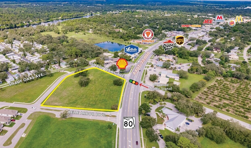 Primary Photo Of W. Hickpochee Ave. & Shady Oaks Ave, LaBelle Land For Sale