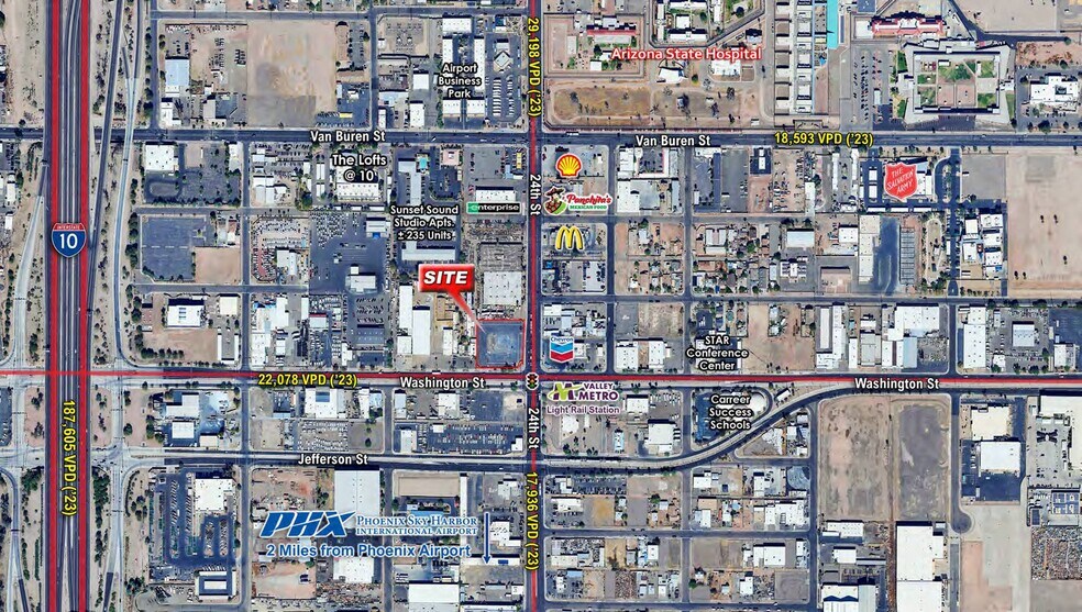 More Photos Of NWC 24th St & Washington St, Phoenix Land For Lease