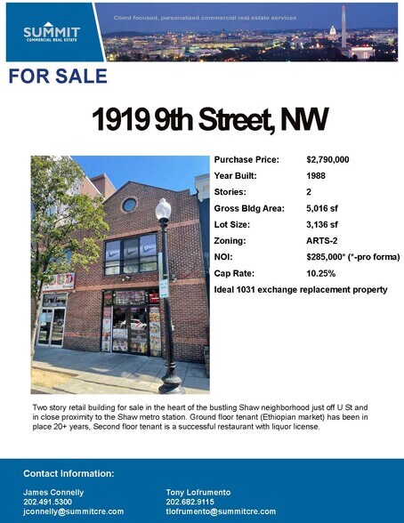 More Photos Of 1919 9th St NW, Washington Storefront For Sale