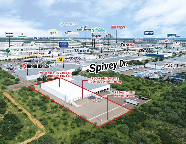 More Photos Of 13120 Spivey Dr, Laredo Warehouse For Lease