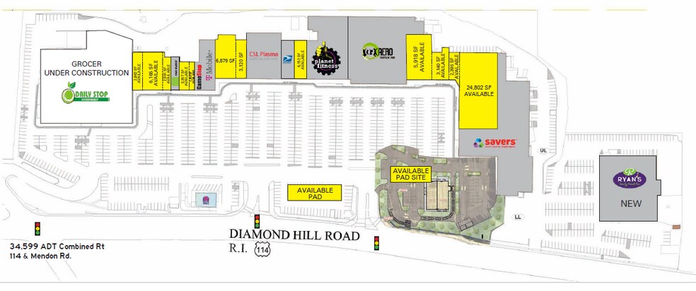 More Photos Of 1500 Diamond Hill Rd, Woonsocket General Retail For Lease