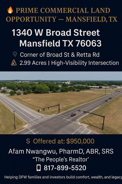 Primary Photo Of 1340 W Broad St, Mansfield Land For Sale