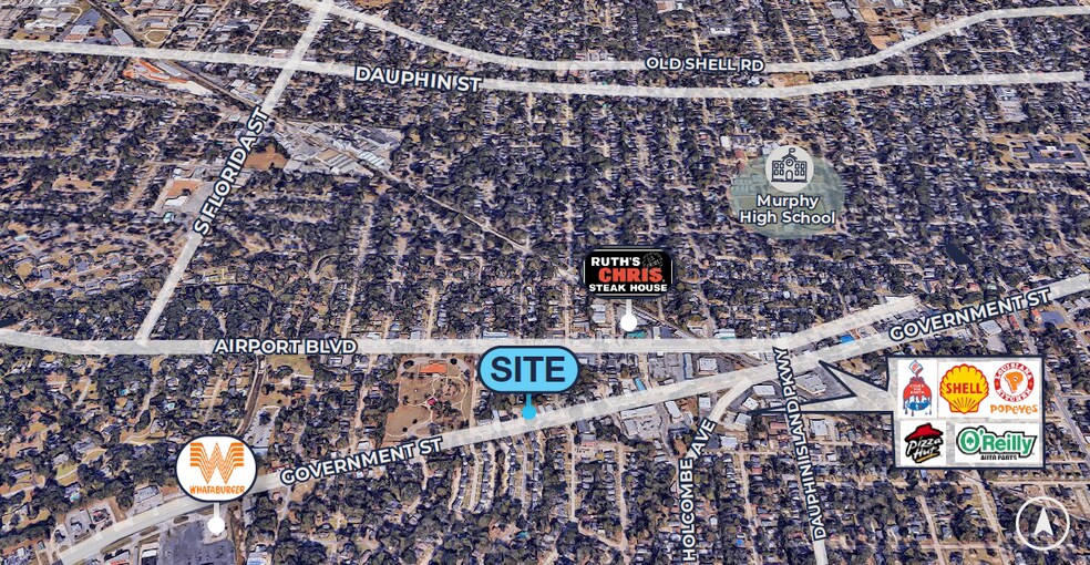 More Photos Of 2206 Government St, Mobile Freestanding For Lease