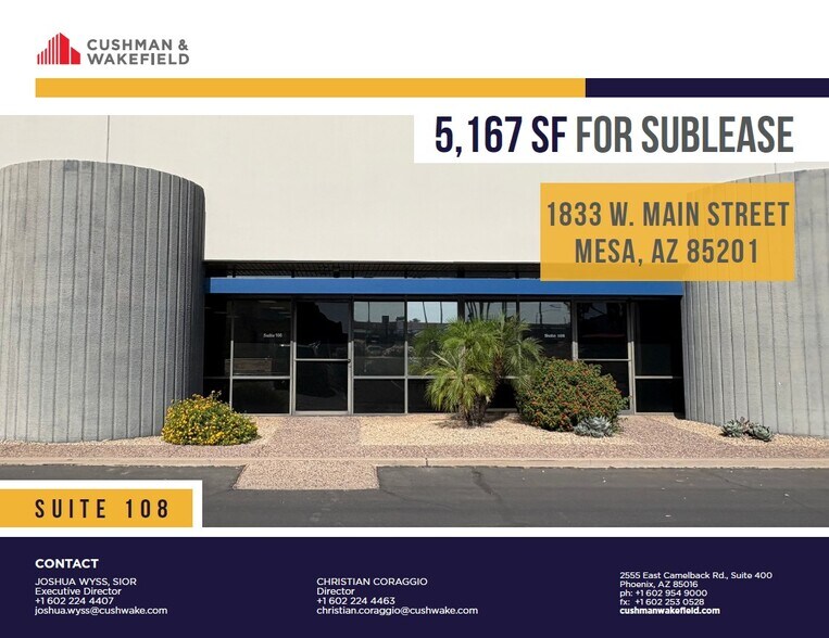 Primary Photo Of 1833 W Main St, Mesa Distribution For Lease