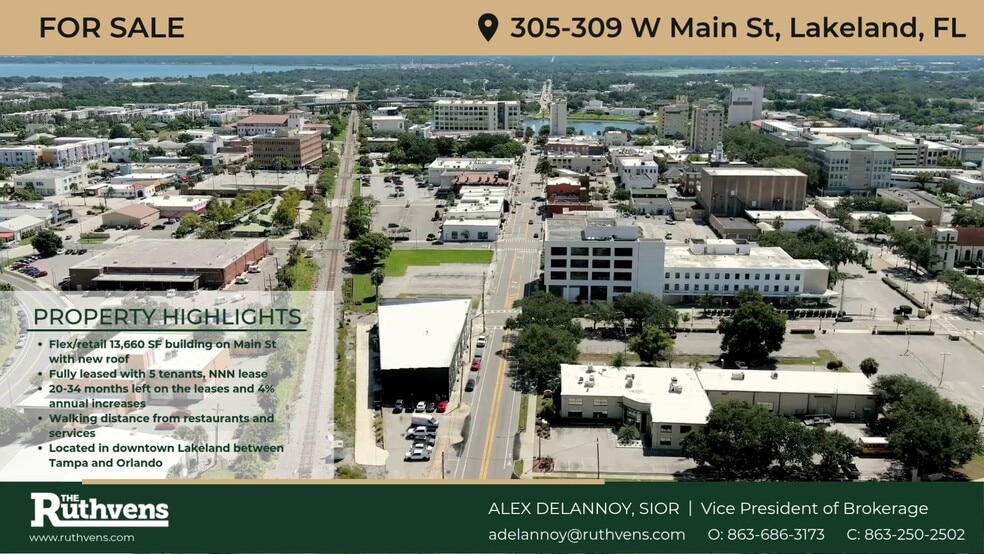 Primary Photo Of 305 W Main St, Lakeland Storefront Retail Office For Sale