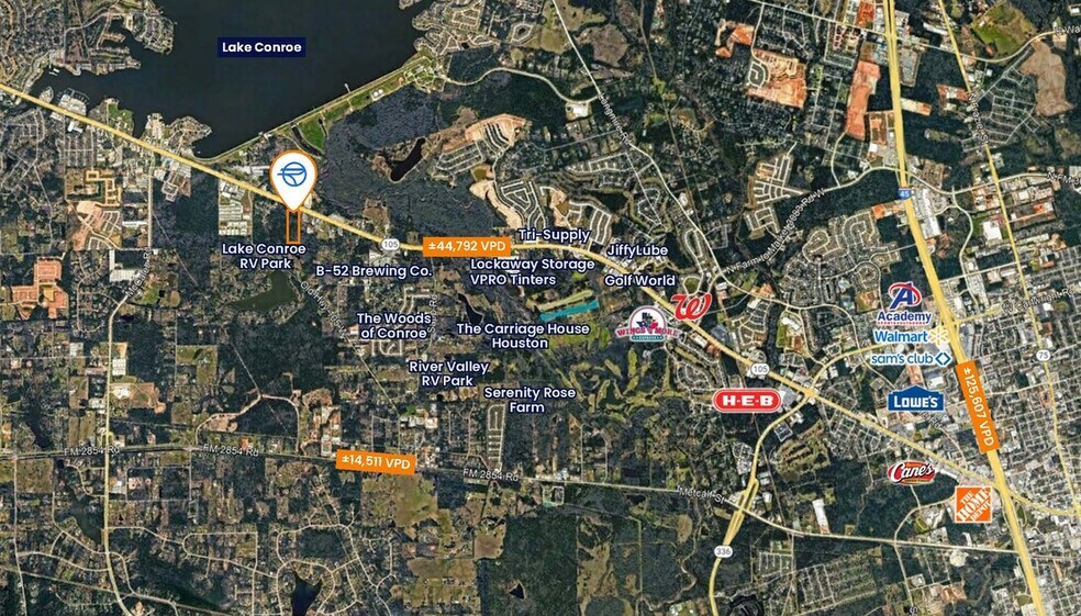 More Photos Of 0000 Highway 105, Conroe Land For Sale
