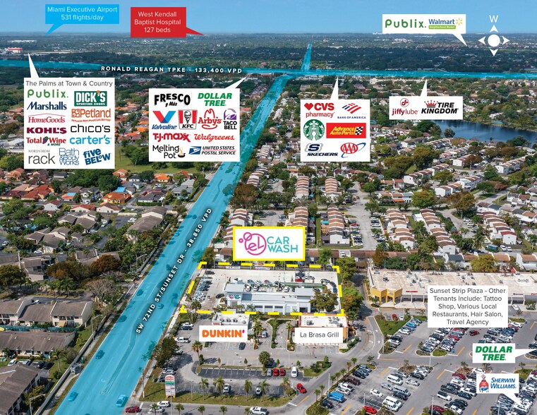 10899 Sunset Dr, Miami, FL 33173 Carwash For Sale