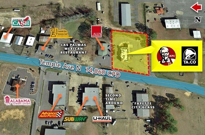 More Photos Of 2210 Temple Ave N, Fayette Fast Food For Lease