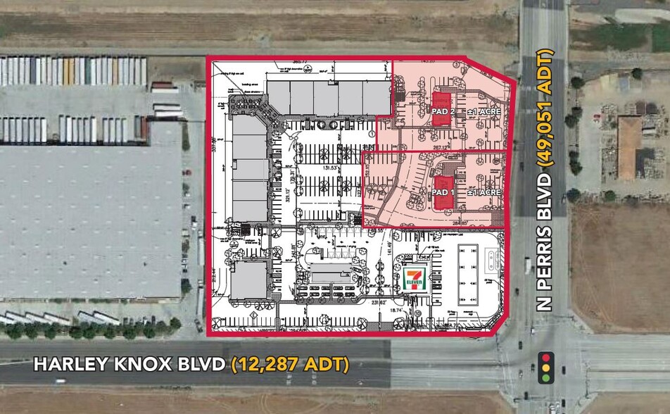 Primary Photo Of Perris Blvd & Harley Knox Blvd @ E. Oleander Ave., Perris Land For Lease