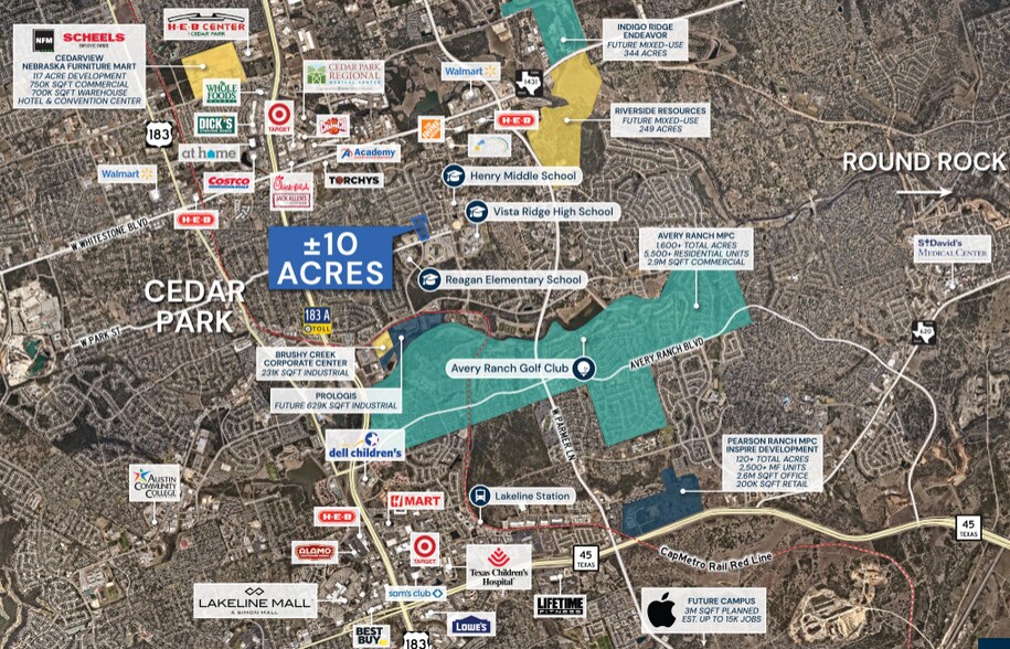 Primary Photo Of 2001 Park Street park, Cedar Park Land For Sale