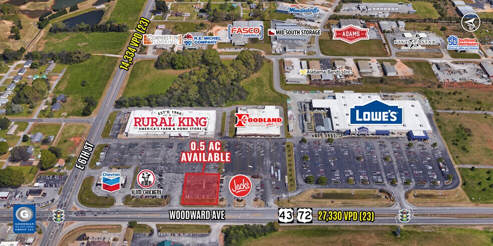 Primary Photo Of Woodward Avenue, Muscle Shoals Land For Lease