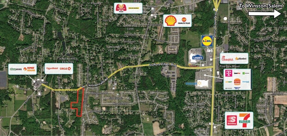 More Photos Of 1950 Clemmonsville rd, Winston-Salem Land For Sale