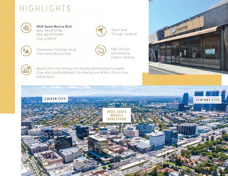 More Photos Of 9601-9609 Santa Monica Blvd, Beverly Hills Restaurant For Lease