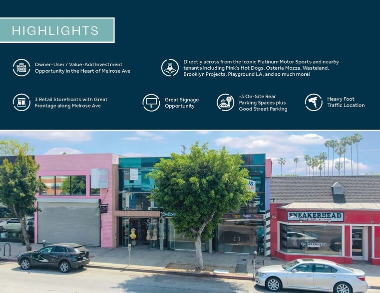 More Photos Of 7318 Melrose Ave, Los Angeles Storefront Retail Office For Sale