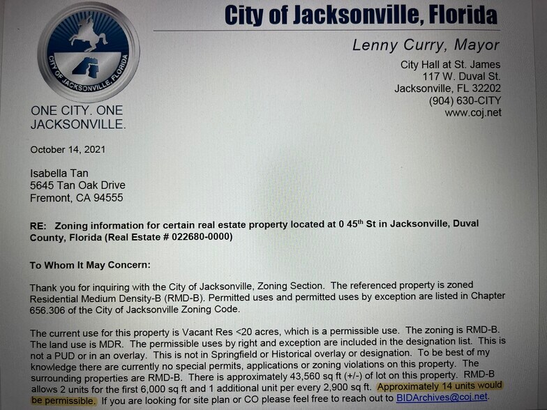 More Photos Of 45th St, Jacksonville Land For Sale