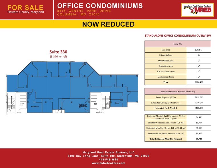 More Photos Of 8815 Centre Park Dr, Columbia Medical For Sale