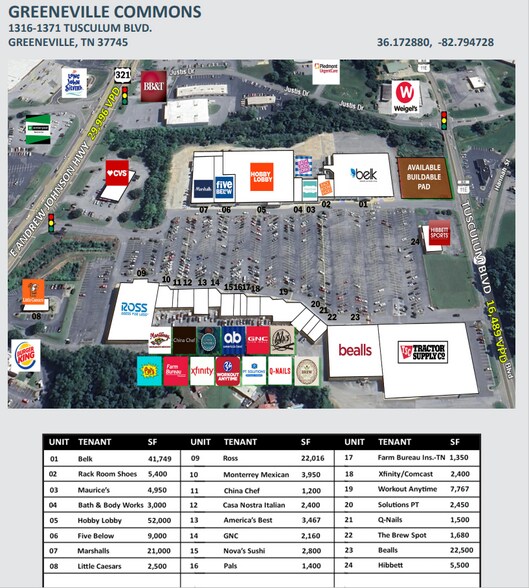 More Photos Of 1317-1386 Tusculum Blvd, Greeneville Unknown For Lease