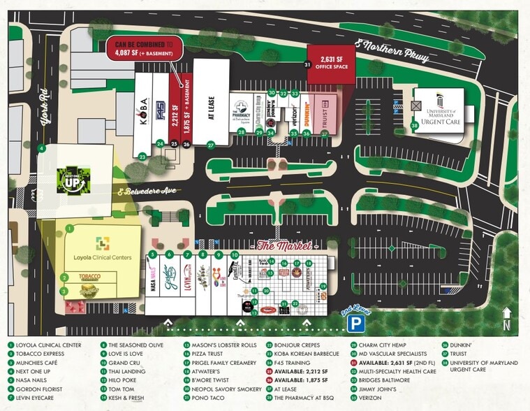 More Photos Of 510-600 E Belvedere Ave, Baltimore Unknown For Lease