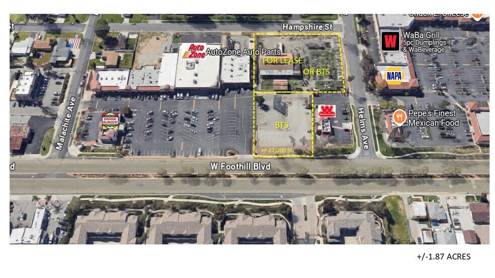 Primary Photo Of 9445 Foothill Blvd, Rancho Cucamonga Land For Lease