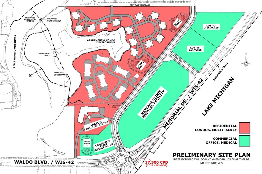 More Photos Of Bay Shore/Memorial Drive Mixed Use Development, Manitowoc Land For Sale