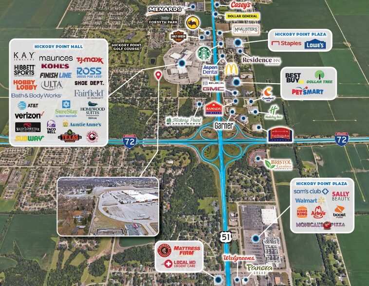 More Photos Of Hickory Point Ring Road mall, Forsyth Land For Sale