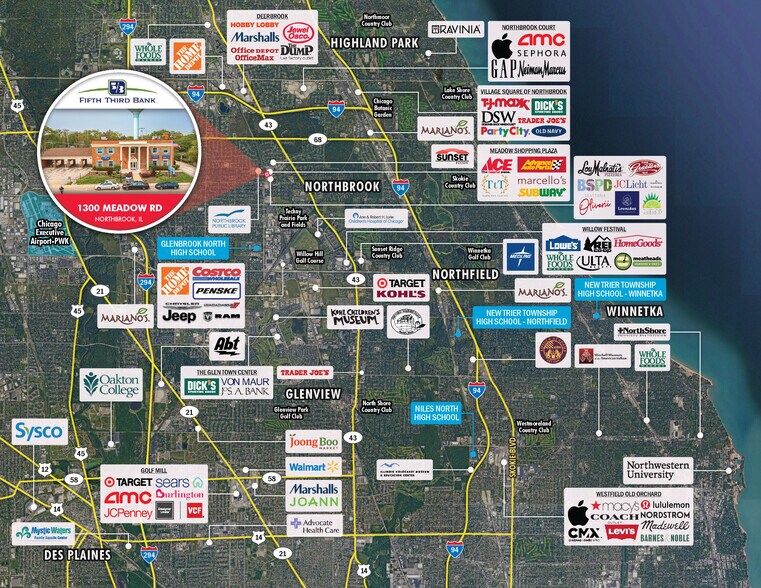 More Photos Of Fifth Third Bank Mixed Use Center, Northbrook Office For Sale
