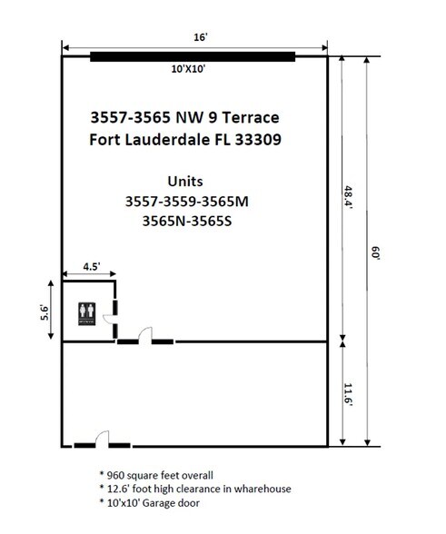 More Photos Of 3557-3563 NW 9th Ter, Oakland Park Warehouse For Lease