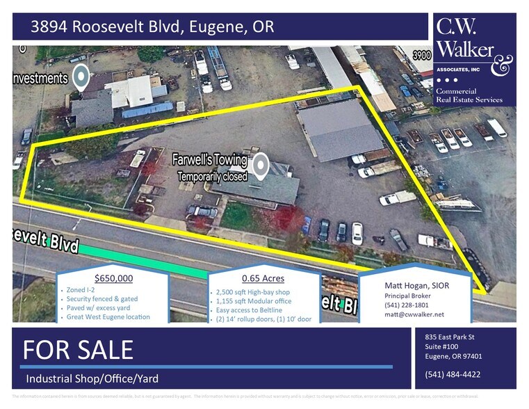 Primary Photo Of 3894 Roosevelt Blvd, Eugene Industrial For Sale