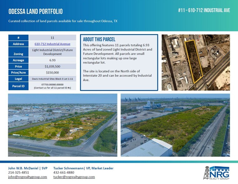 More Photos Of 610-712 Industrial Ave, Odessa Land For Sale