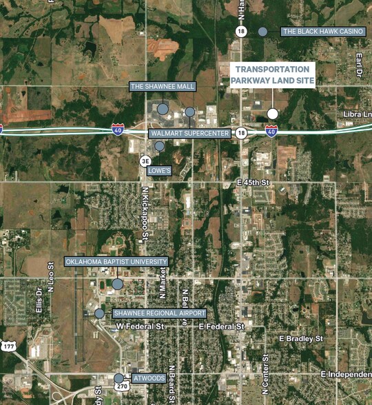 More Photos Of Transportation Pkwy & I-40, Shawnee Land For Sale
