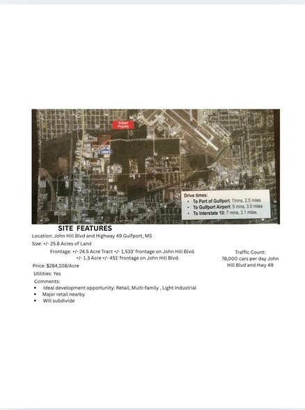 More Photos Of John Hill Blvd & US 49, Gulfport Land For Sale