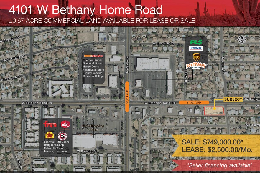 Primary Photo Of 4101 W Bethany Home Rd, Phoenix Land For Lease