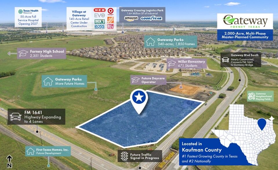 Primary Photo Of FM 1641 Hwy @ Gateway Blvd, Forney Land For Sale