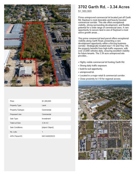 More Photos Of 3702 Garth Rd, Baytown Land For Sale