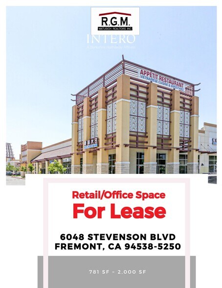 More Photos Of 6048-6096 Stevenson Blvd, Fremont General Retail For Sale