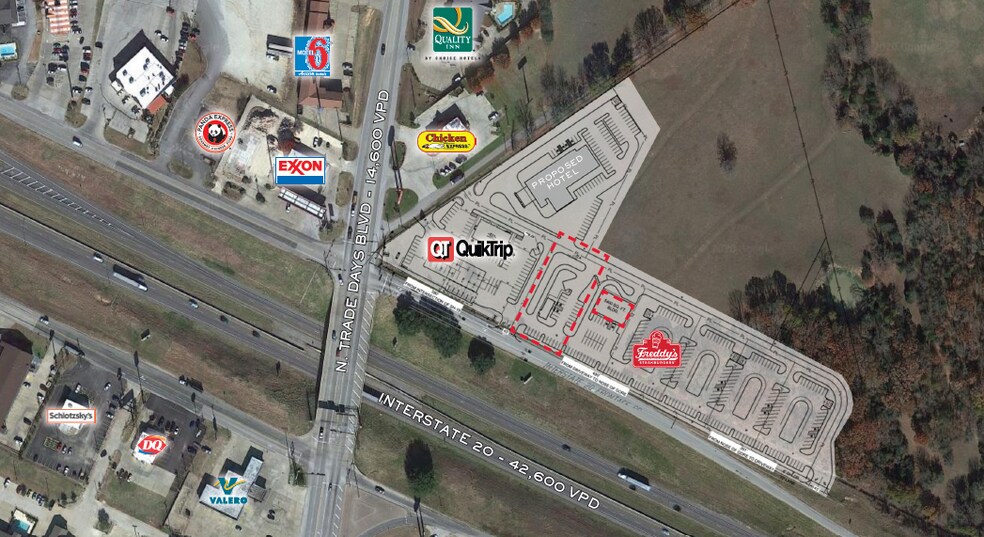 More Photos Of NEC OF I-20 FRONTAGE ROAD & N. TRADE DAYS Blvd, Canton Land For Lease