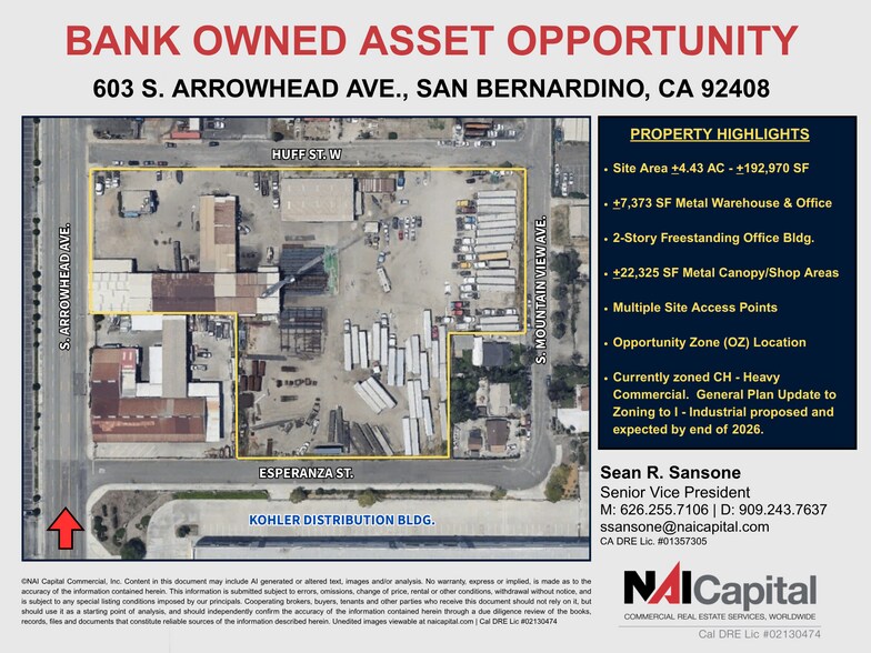 Primary Photo Of 603 S Arrowhead Ave, San Bernardino Warehouse For Sale