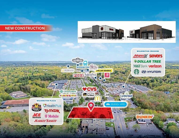 Primary Photo Of 208 Main St, Wilmington Freestanding For Sale